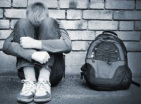 A boy unhappy at school